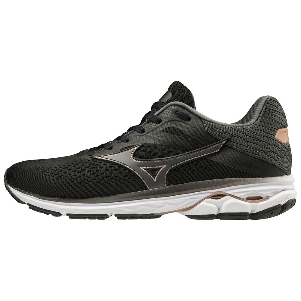 Mizuno Women's Running Shoes Black/Grey WAVE RIDER 23 Shoes - J1GD190351